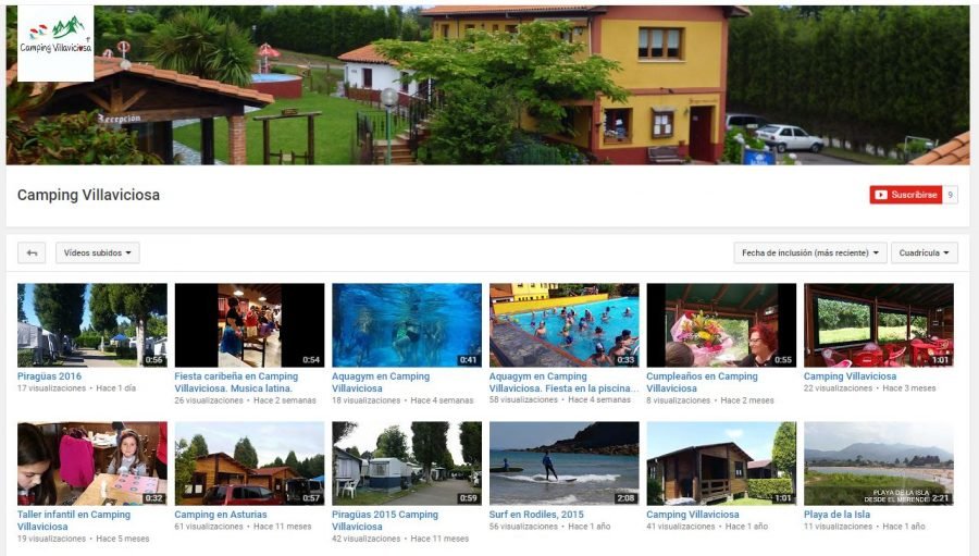En este momento estás viendo Canal de Youtube de Camping Villaviciosa